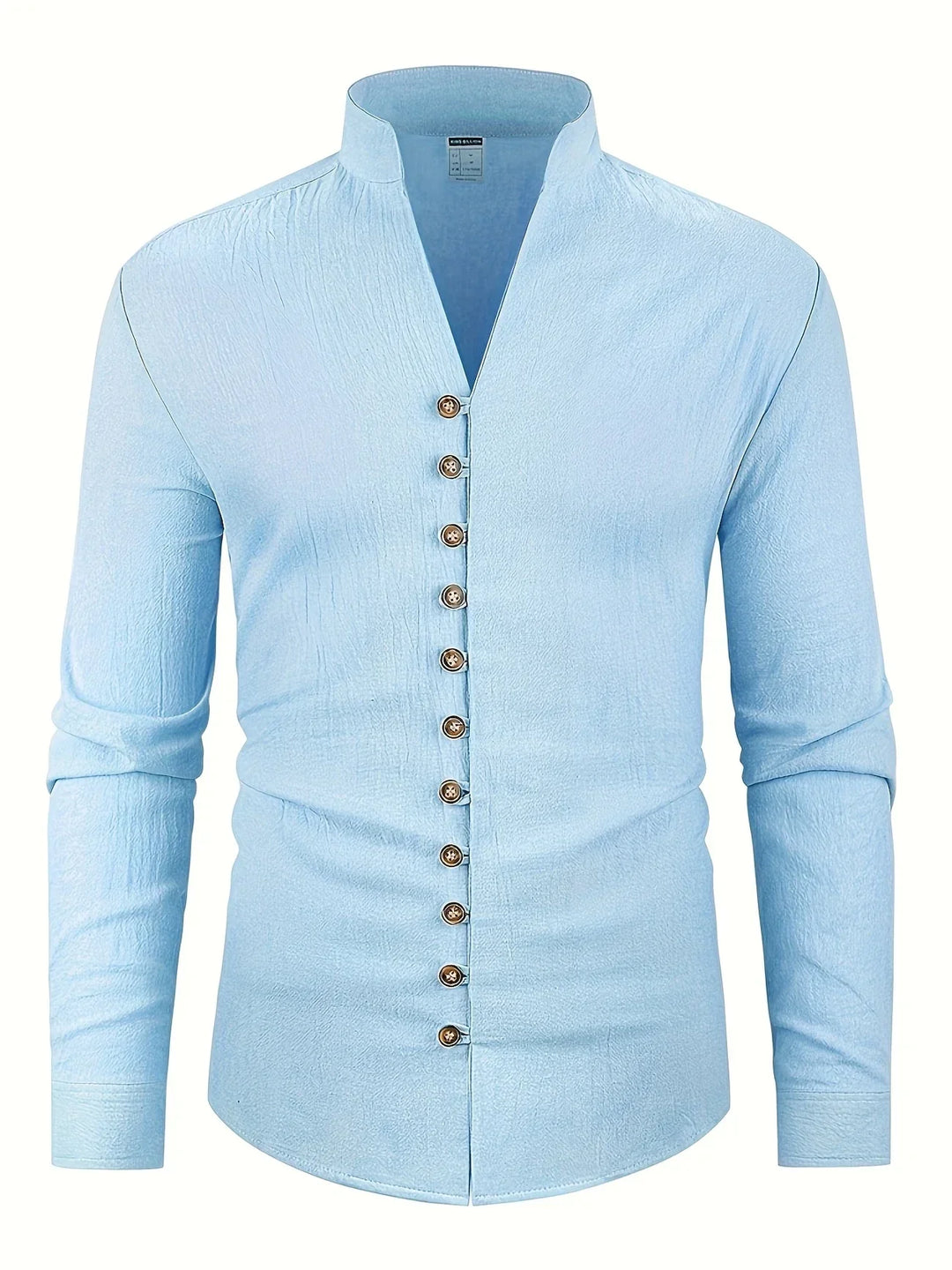 Shayne - Camisa Ligera De Algodón Y Lino Con Mangas Largas