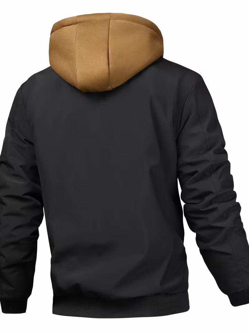 Sylvain - Chaqueta Con Capucha y Cremallera Estilo Fuerza Aérea