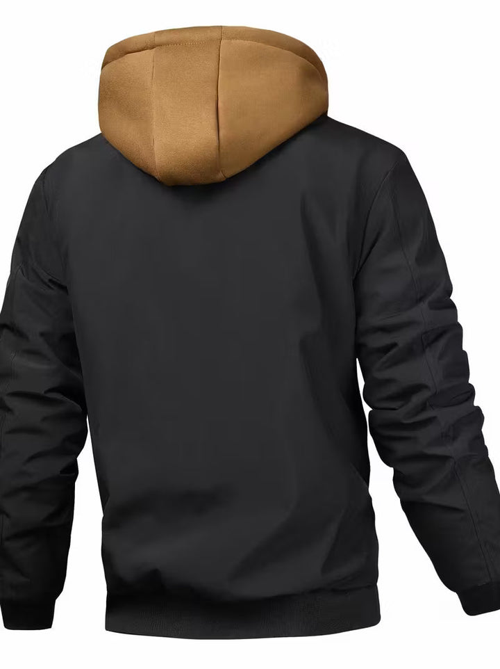 Sylvain - Chaqueta Con Capucha y Cremallera Estilo Fuerza Aérea