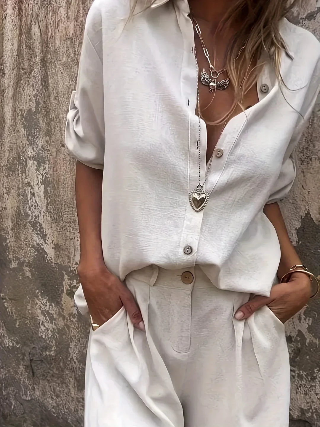 Arampatzi - Elegante Conjunto De Dos Piezas Para el Verano