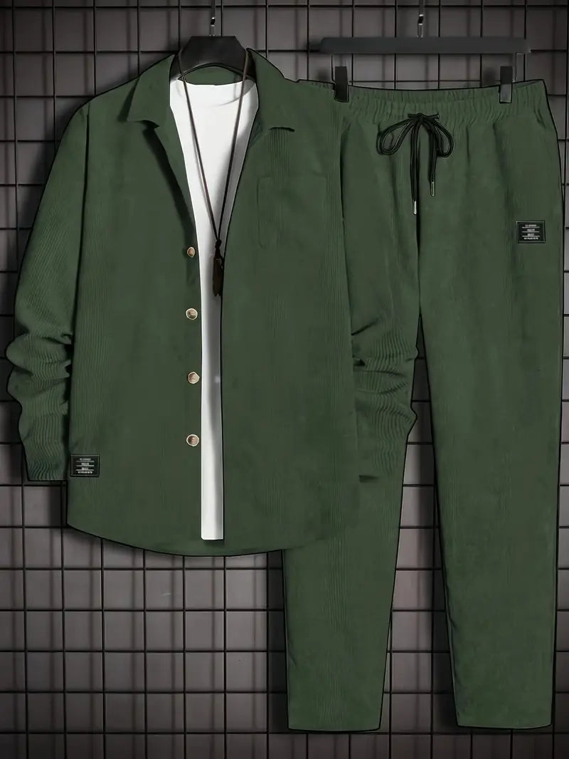Podolak - Otoño e invierno Camisa De Manga Larga Con Pantalones Holgados