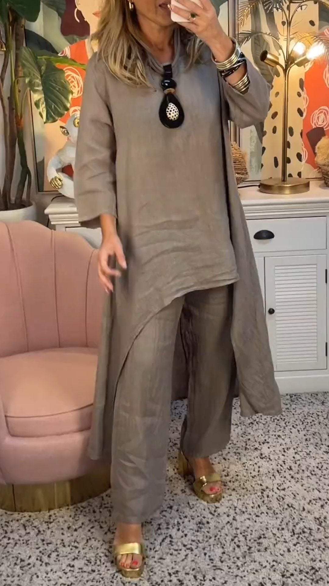 Maryla - Conjunto De Dos Piezas De Algodón Con Manga Larga