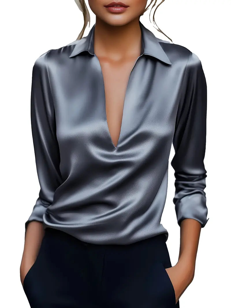 Nadene - Blusa Premium Con Cuello En V