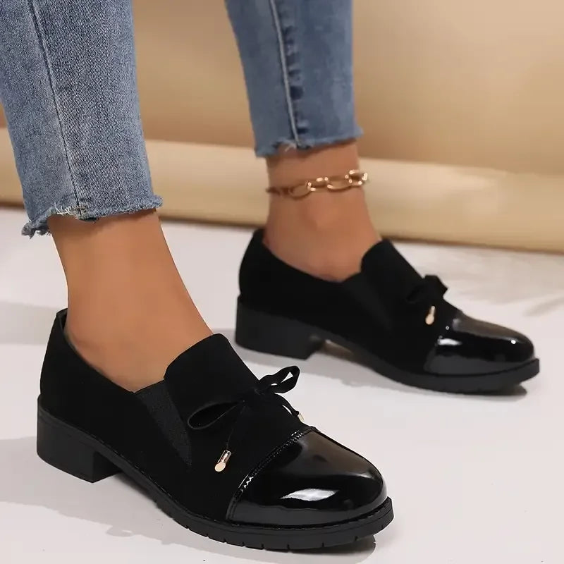 Azahra - Elegantes Mocasines Sin Cordones Con Lazo