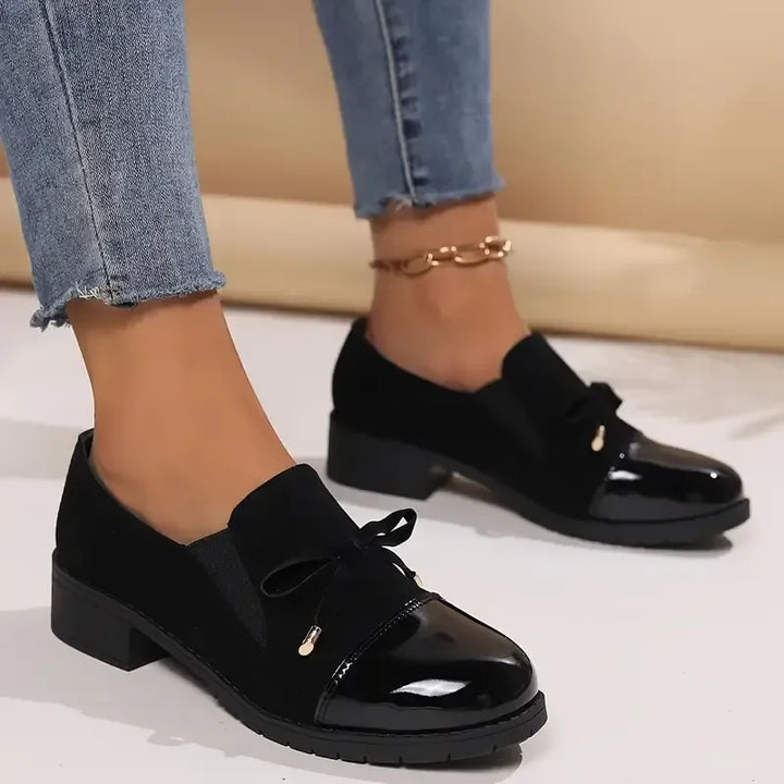 Azahra - Elegantes Mocasines Sin Cordones Con Lazo