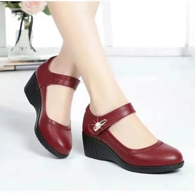 Aikaterina - Zapatos Con Puntera Redonda y Correa Con Hebilla