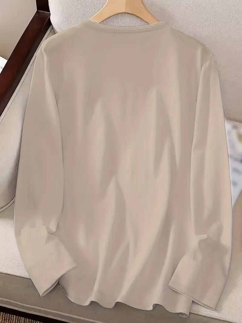 Odalina - Camiseta Informal Con Estampado Sonriente Guiño