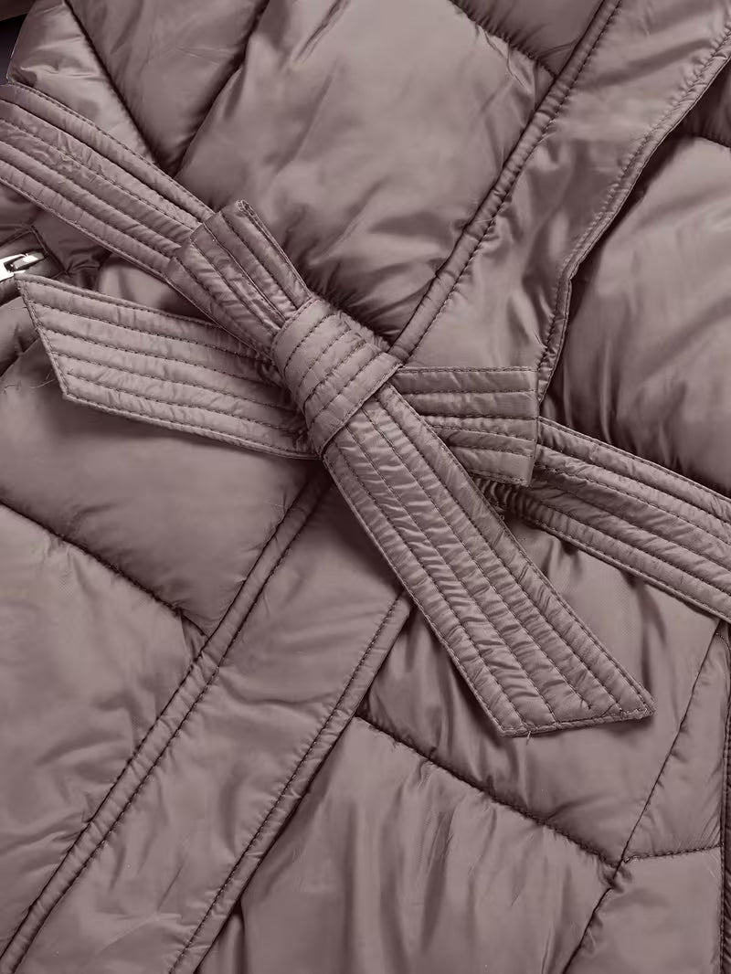 Inza - Chaqueta Acolchada Con Capucha Y Cinturón