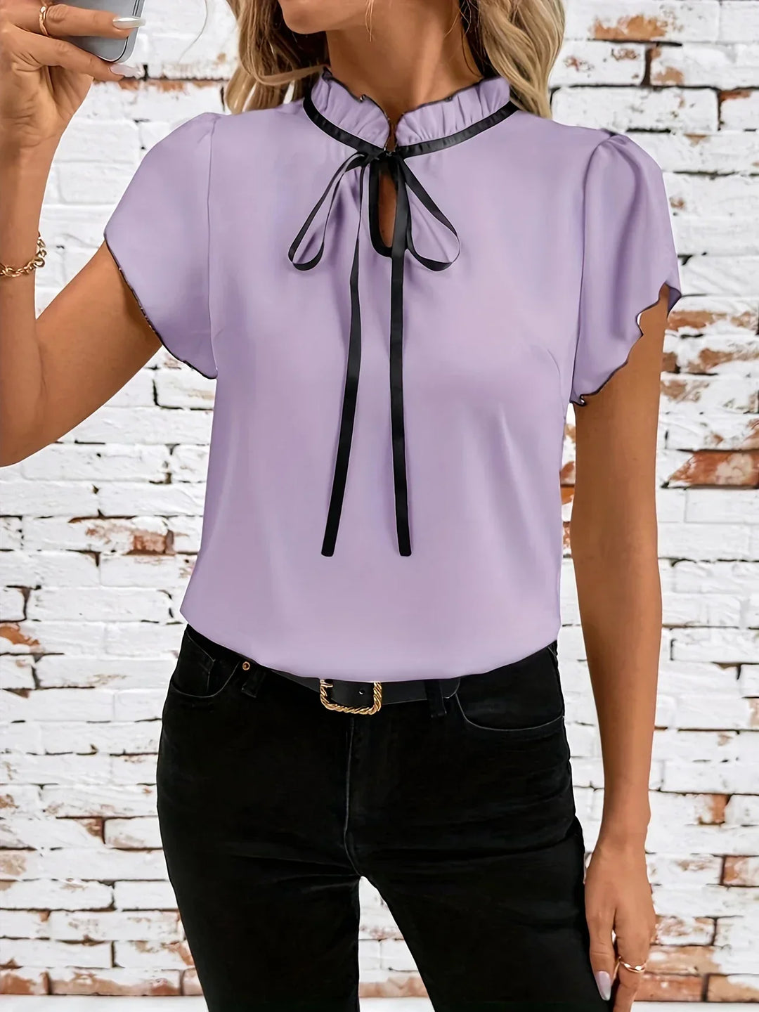 Bethany - Camisa De Manga Corta Con Bloques De Color