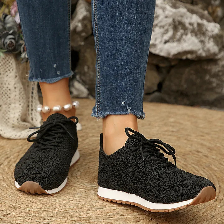 Susannah - Zapatillas Deportivas de Punto Transpirables Con Cordones