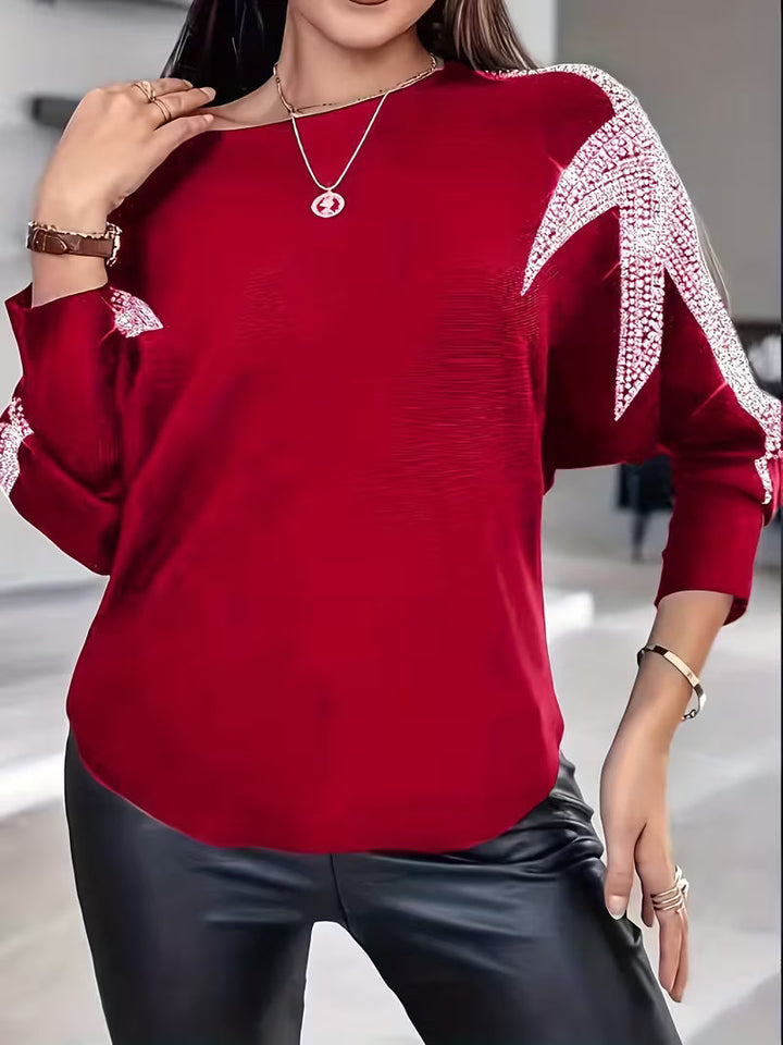 Bernardino - Elegante Jersey de Manga Larga Con Estampado de Estrellas