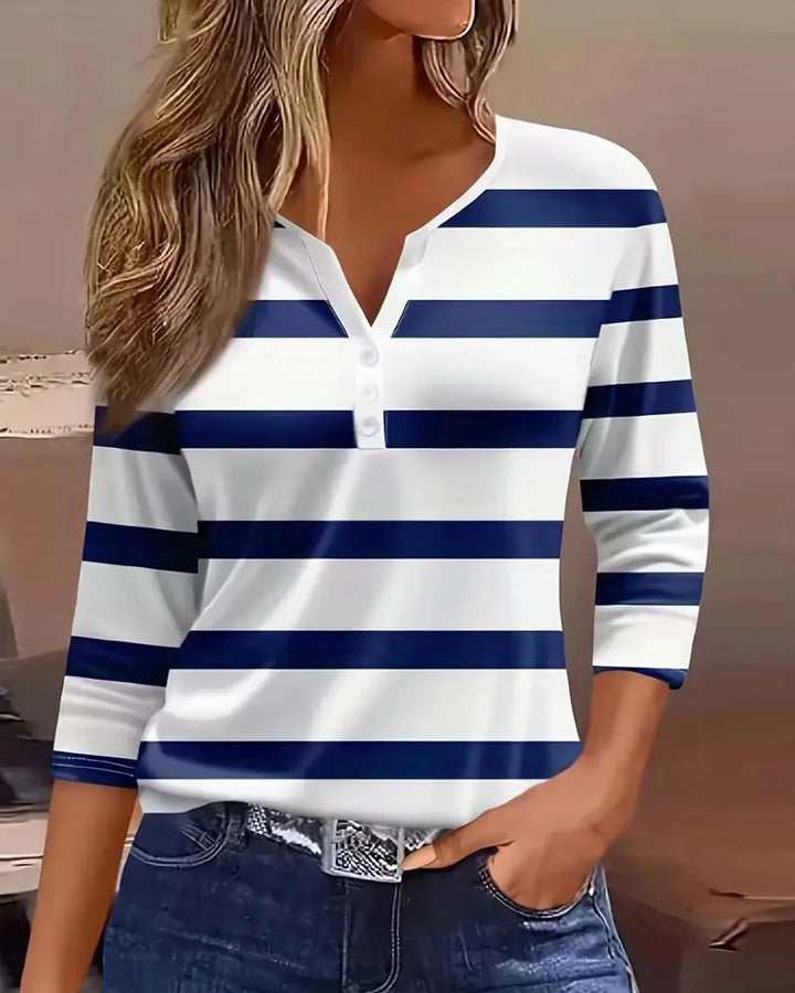 Ainhoa - Blusa De Manga Larga Con Rayas Universales