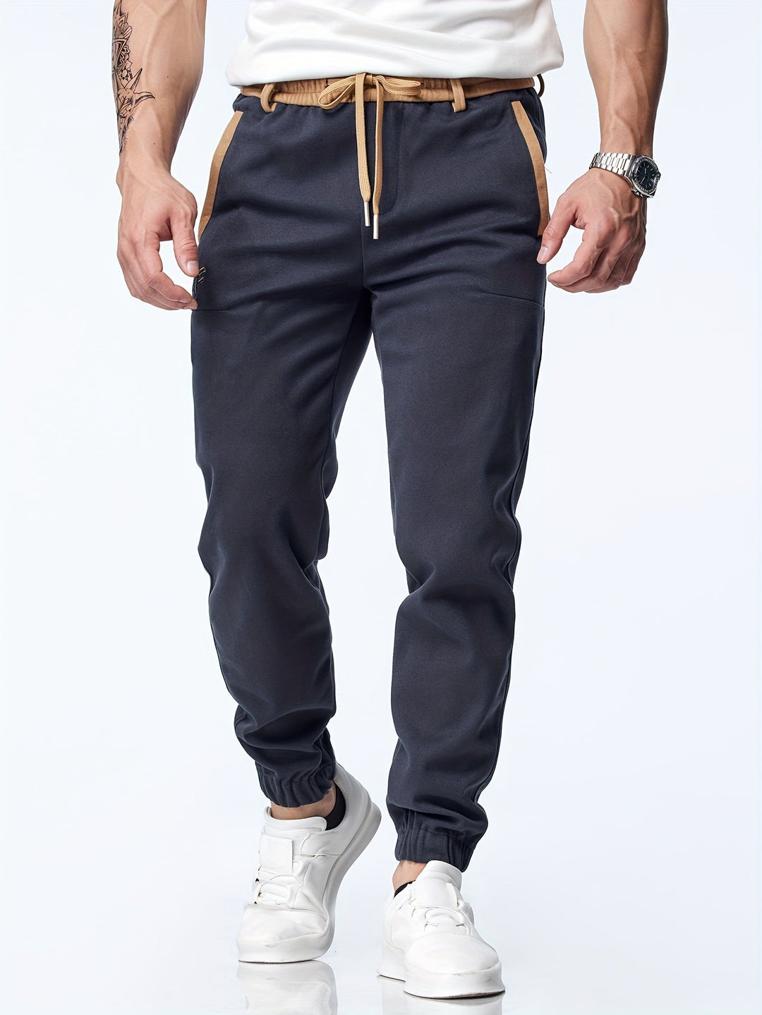 Timothy - Casuales Tobillo Pantalones Con Elástico Cintura