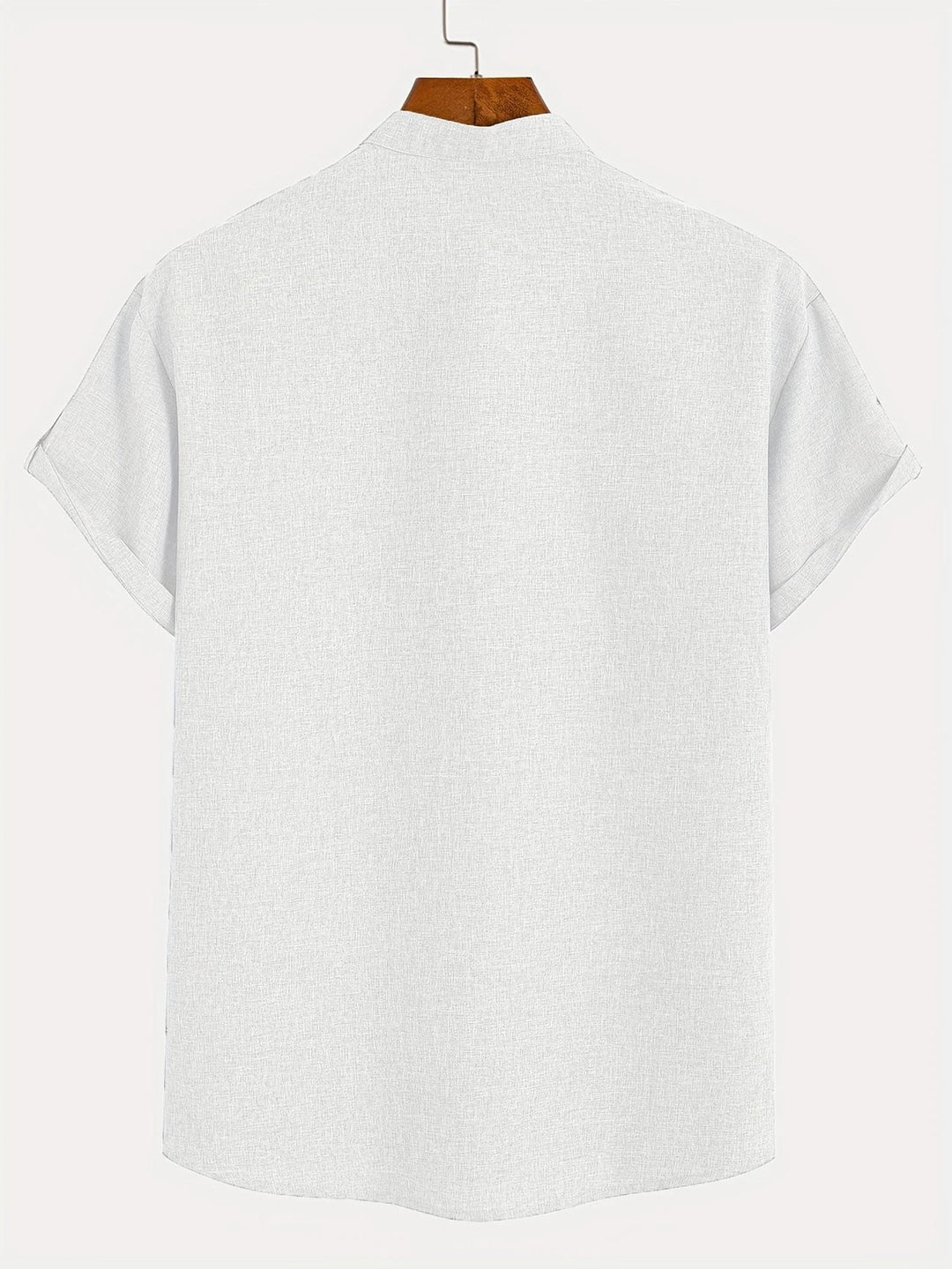 Elliott - Elegante Manga Corta Camisa Con Cuello Alto
