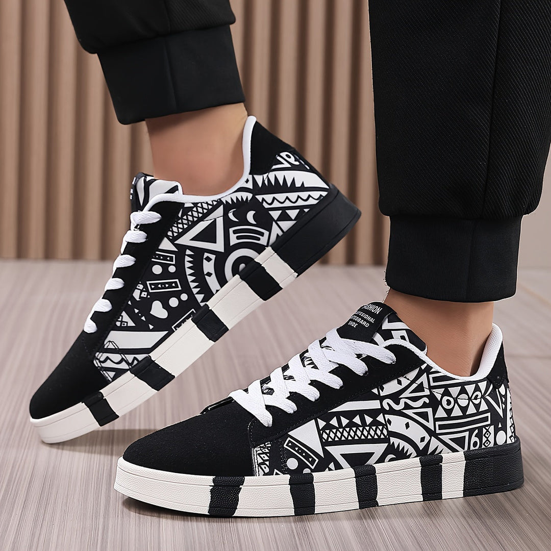 Nalson - Zapatillas Con Cordones y Estampado Geométrico