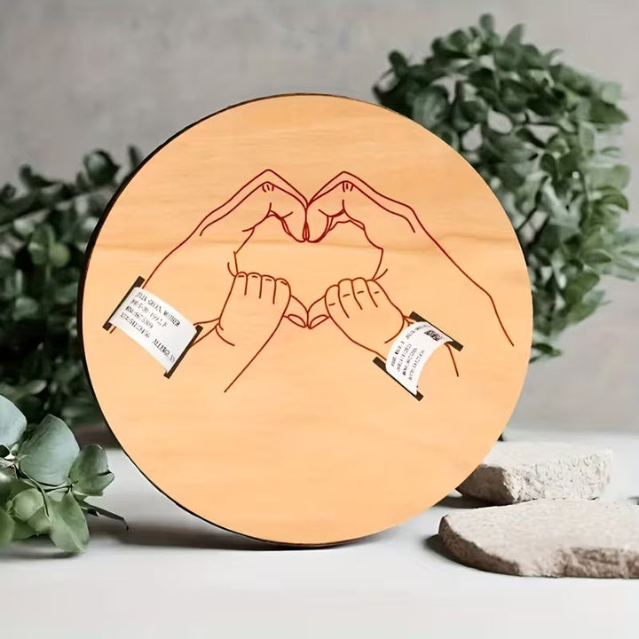 BirthMark - Placa de Madera para Pulsera de Nacimiento