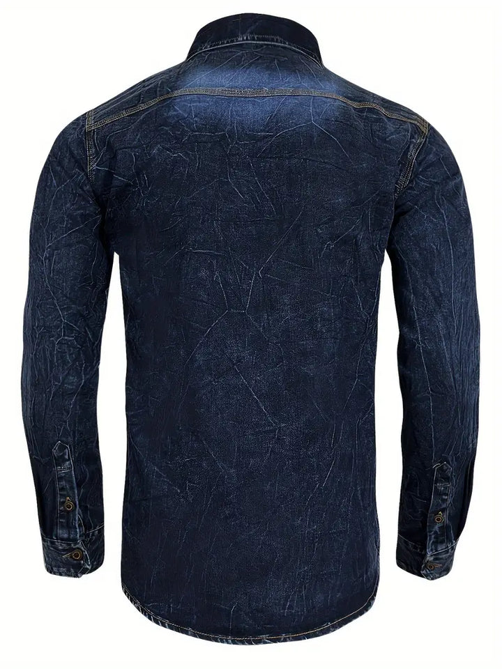 Angelo - Camisa Vaquera Con Bolsillos Delanteros Con Botones