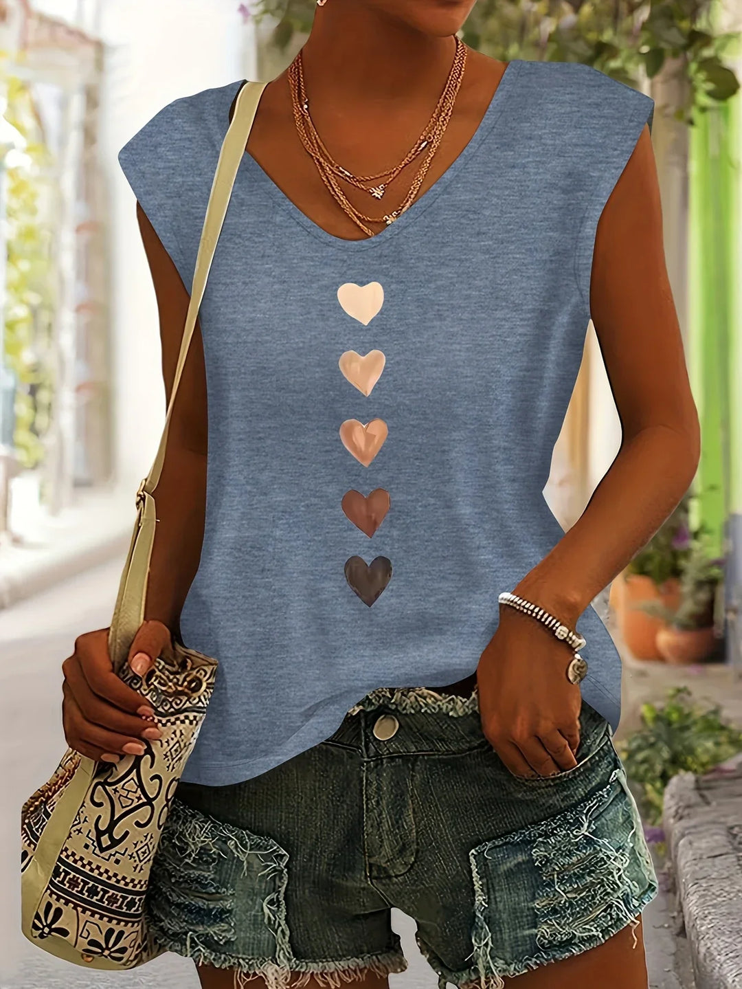 Nichole - Camisa Con Estampado De Corazón