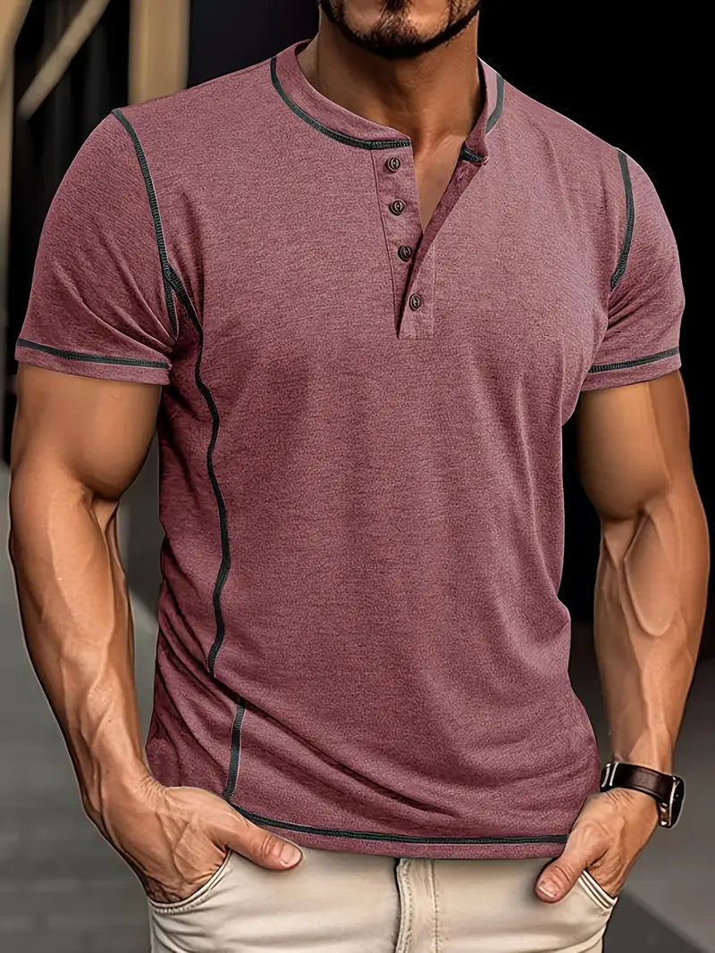 Orazio - Manga Corta Camiseta Con  Botón
