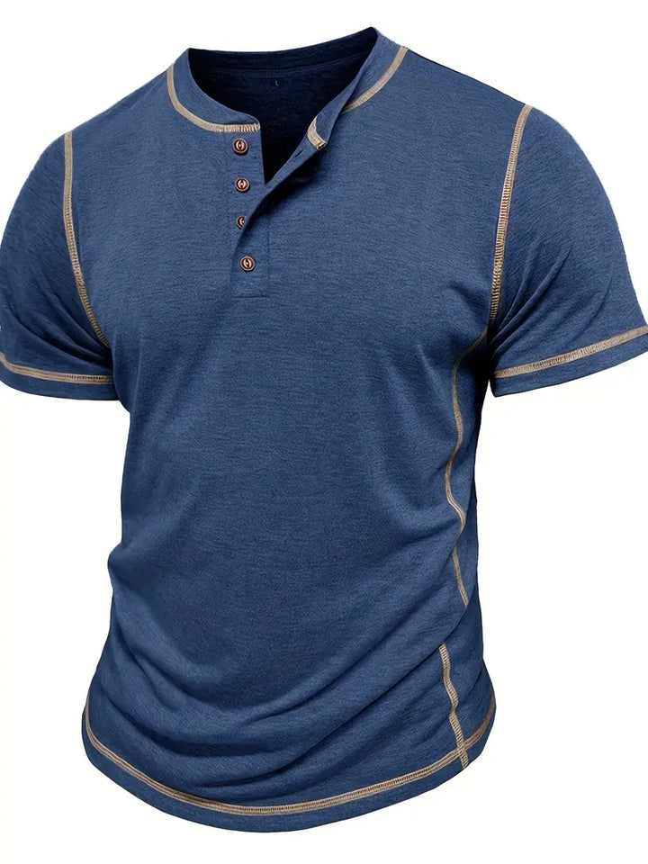 Orazio - Manga Corta Camiseta Con  Botón
