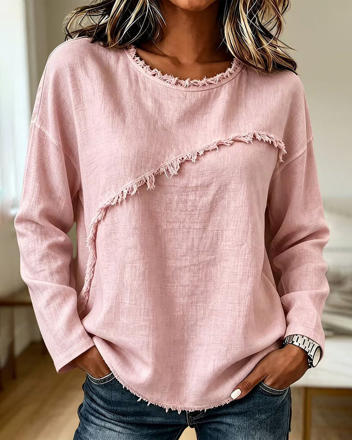 Myrtle - Blusa Con Cuello Redondo Asimétrico