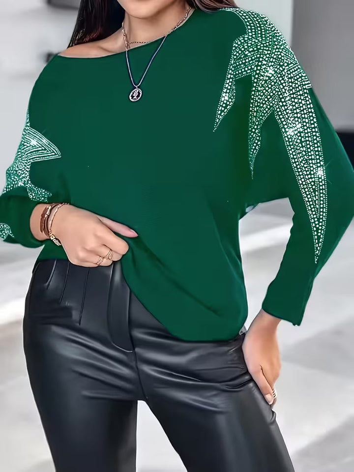 Bernardino - Elegante Jersey de Manga Larga Con Estampado de Estrellas