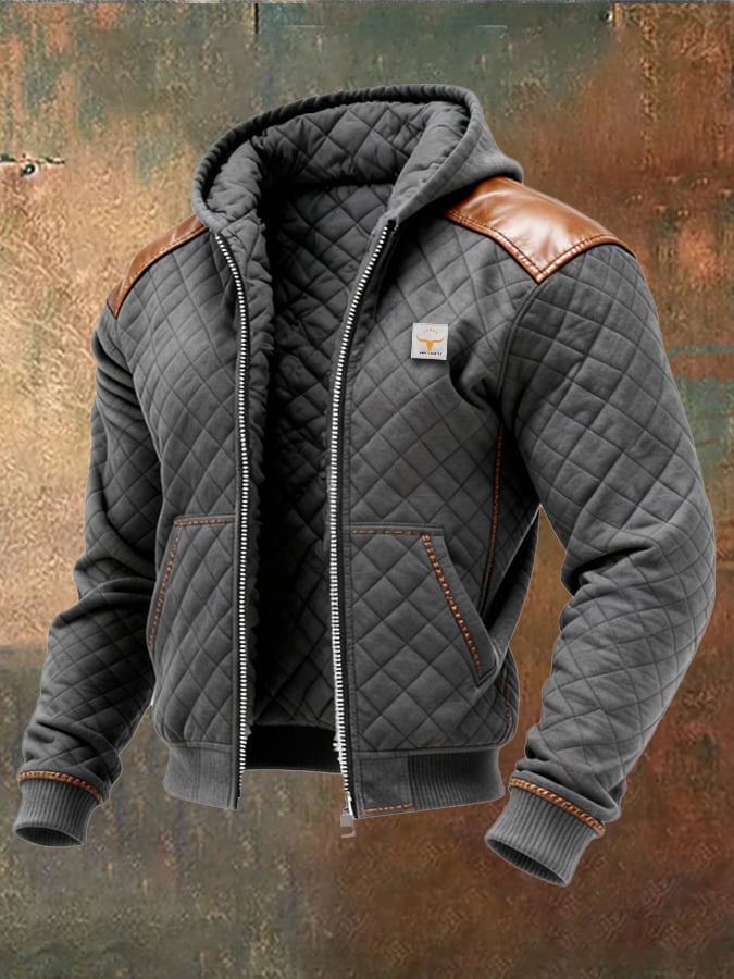 Ayrton - Chaqueta de cuero con aislamiento y cremallera