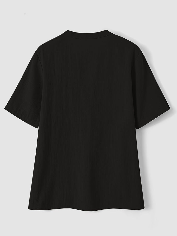 Sharron - Elegante Blusa Con Cuello En V y Botones
