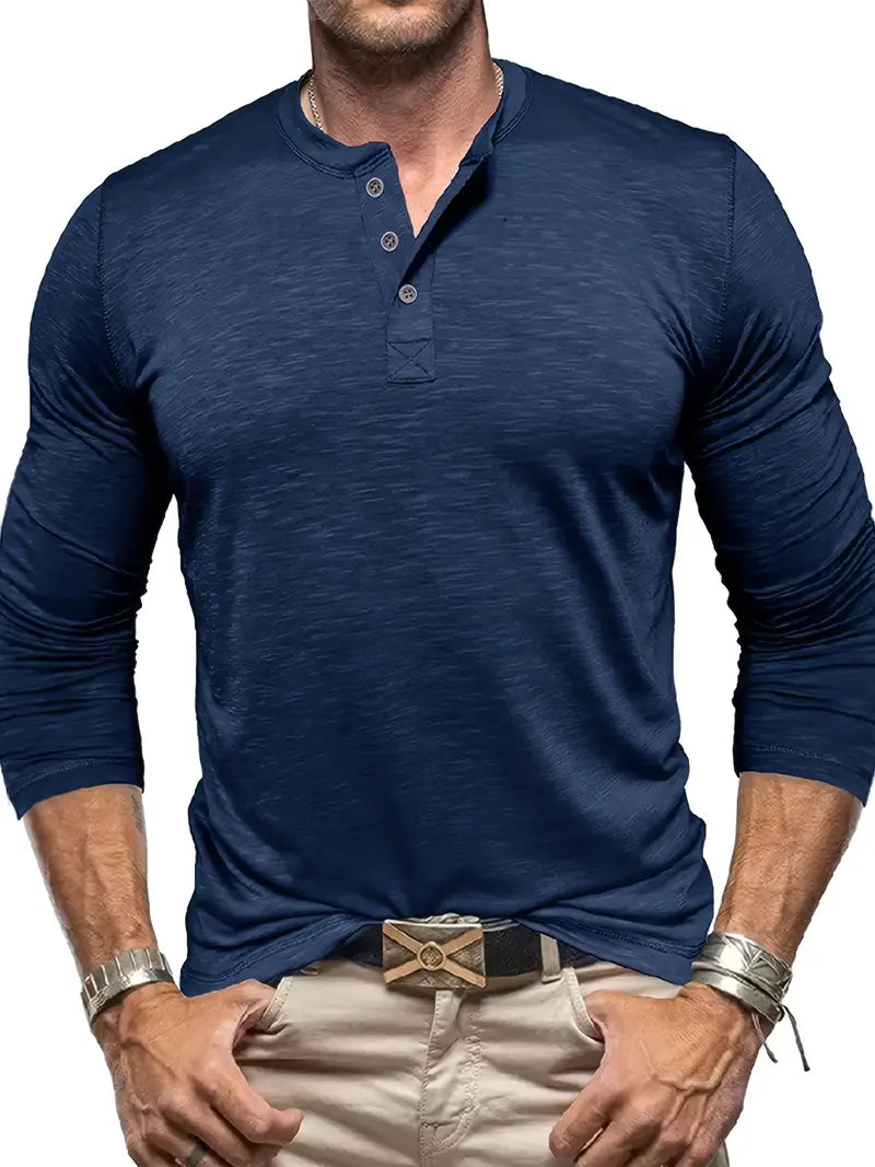 Randell - Camiseta Informal De Manga Larga