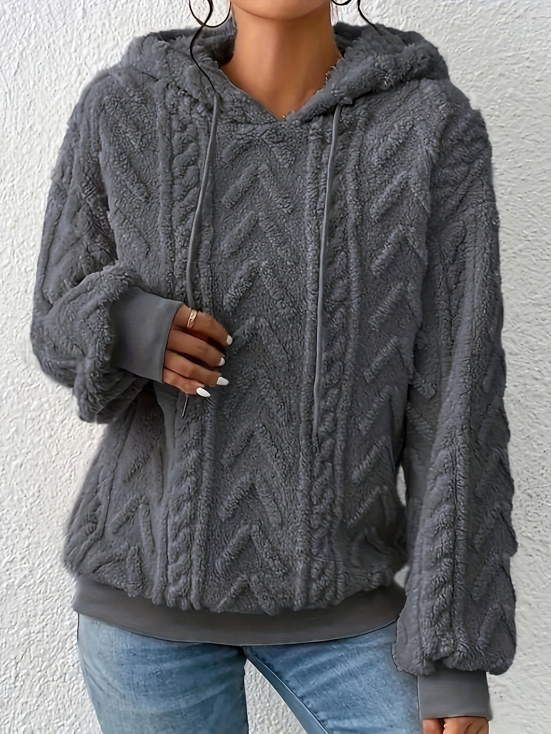 Andrine - Manga Larga Con Capucha Chaqueta