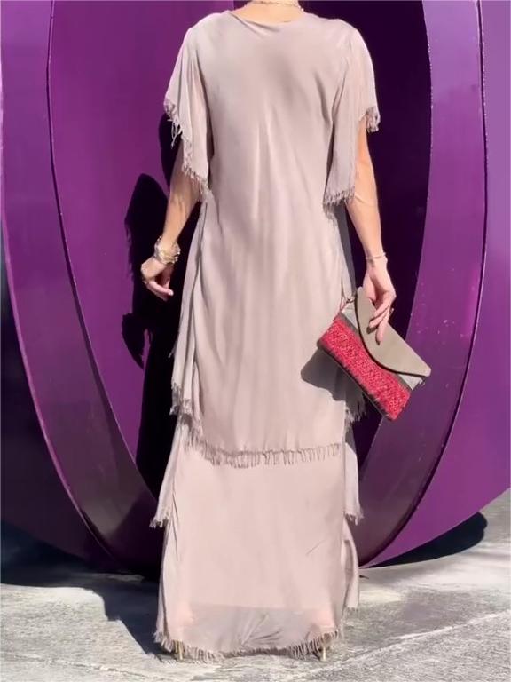 Carlijn - Elegante Maxivestido Con Cuello en V