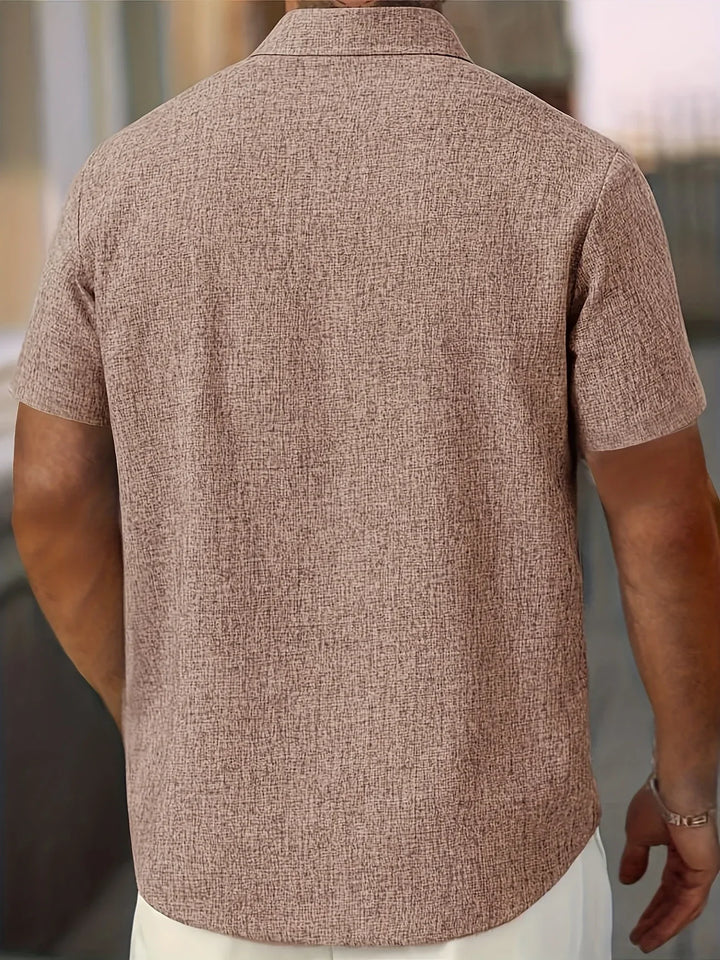 Dwight - Camisa De Manga Corta Ligera De Mezcla De Lino