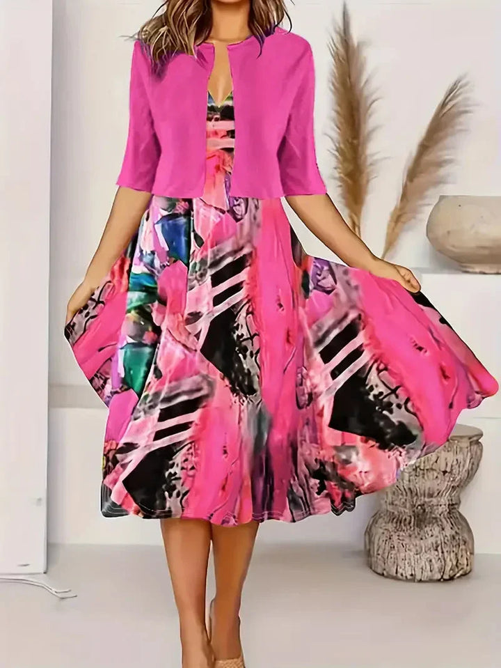 Vainoana - Conjunto De Dos Piezas Con Falda Larga Y Elegante