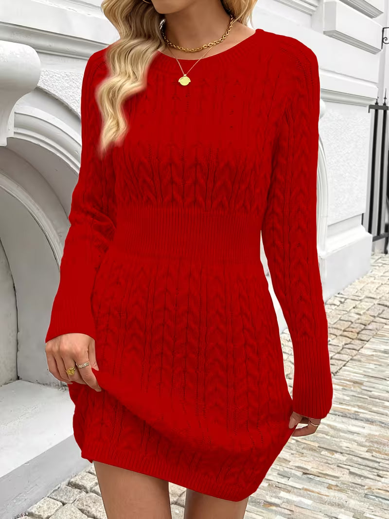 Lilona - Vestido De Punto Ajustado Con Diseño De Trenzado
