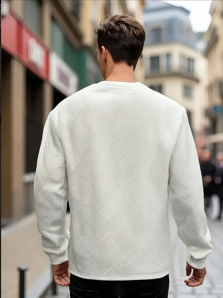 Malinga - Sudadera Informal Con Estampado Geométrico y Manga Larga