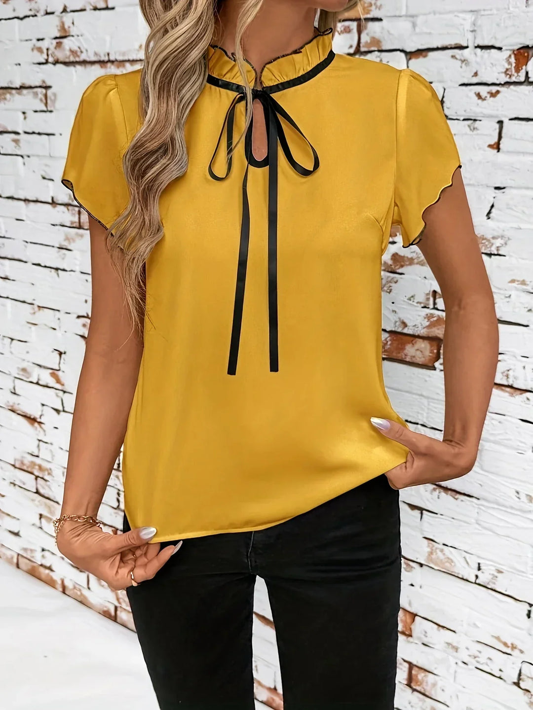 Bethany - Camisa De Manga Corta Con Bloques De Color