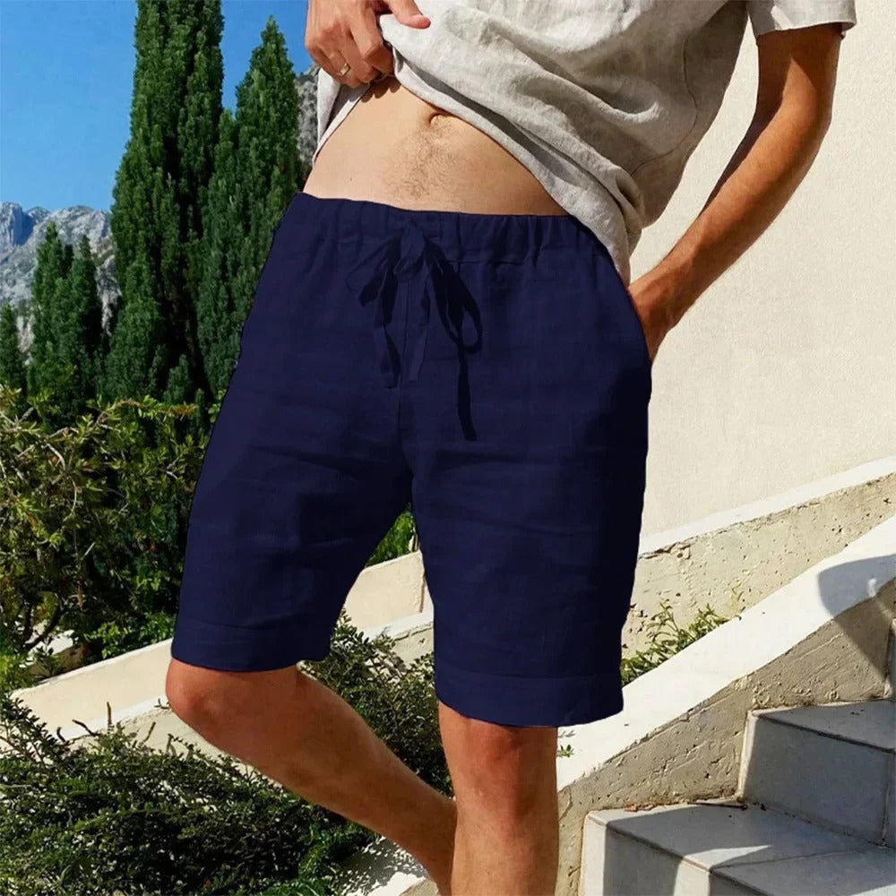 Gilchrist - Pantalones Cortos De Algodón y Lino Transpirables
