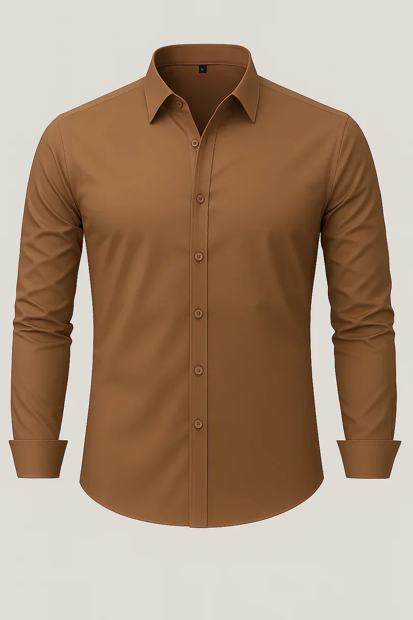 Bordon - Camisa Elástica Sin Planchar Con Botones