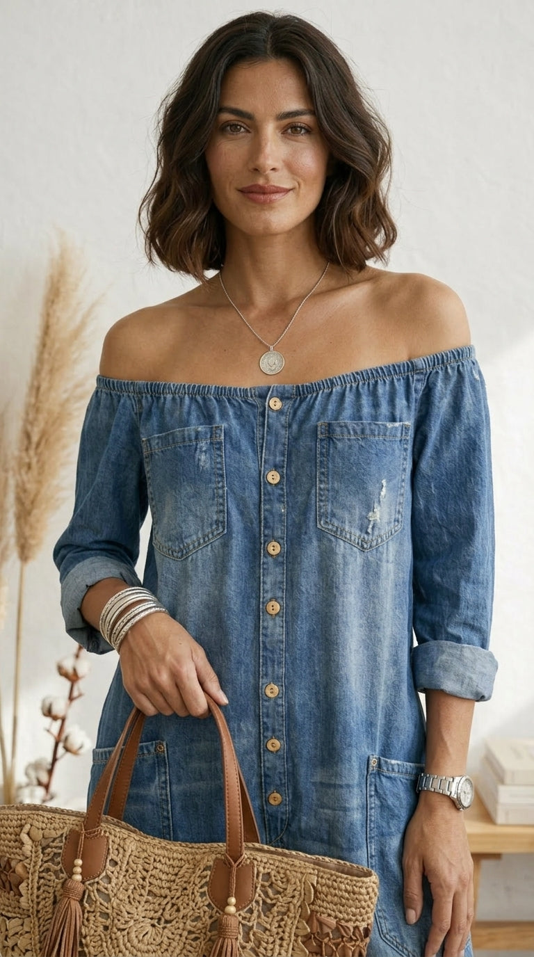 Seleeja - Mono De Denim De Algodón Vintage