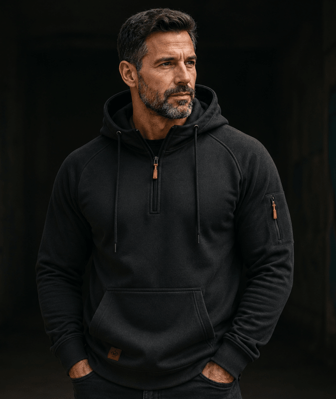 Juventus - Sudadera Con Capucha Y Cremallera De Un Cuarto