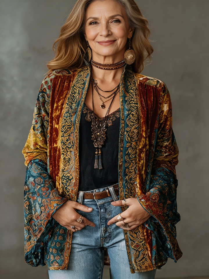 Elyska - Abrigo Kimono Estilo Boho