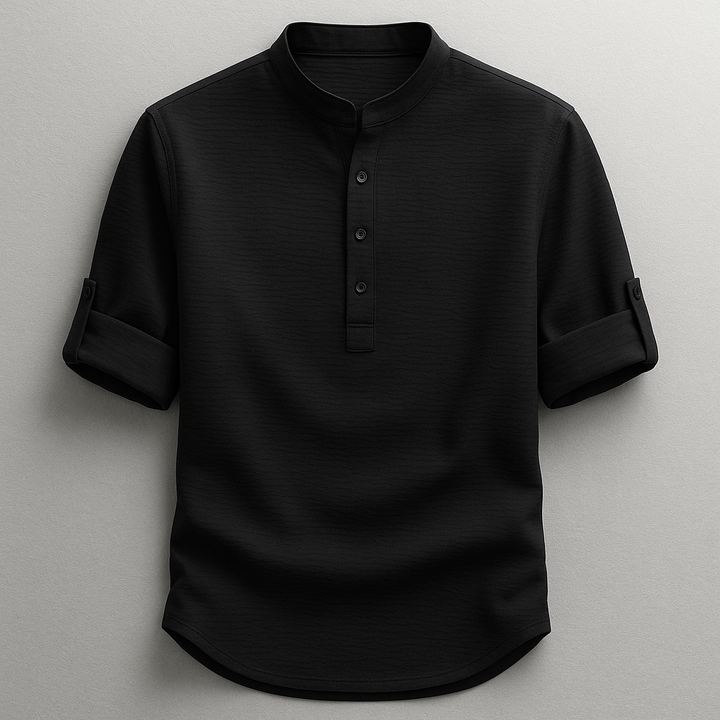 Shon - Camisa De Manga Larga Con Cuello Abotonado Cuello