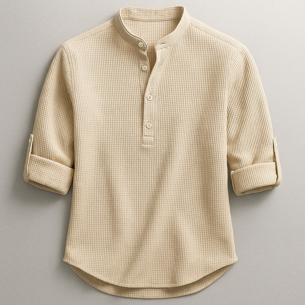 Shon - Camisa De Manga Larga Con Cuello Abotonado Cuello