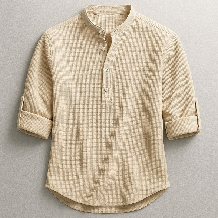 Shon - Camisa De Manga Larga Con Cuello Abotonado Cuello