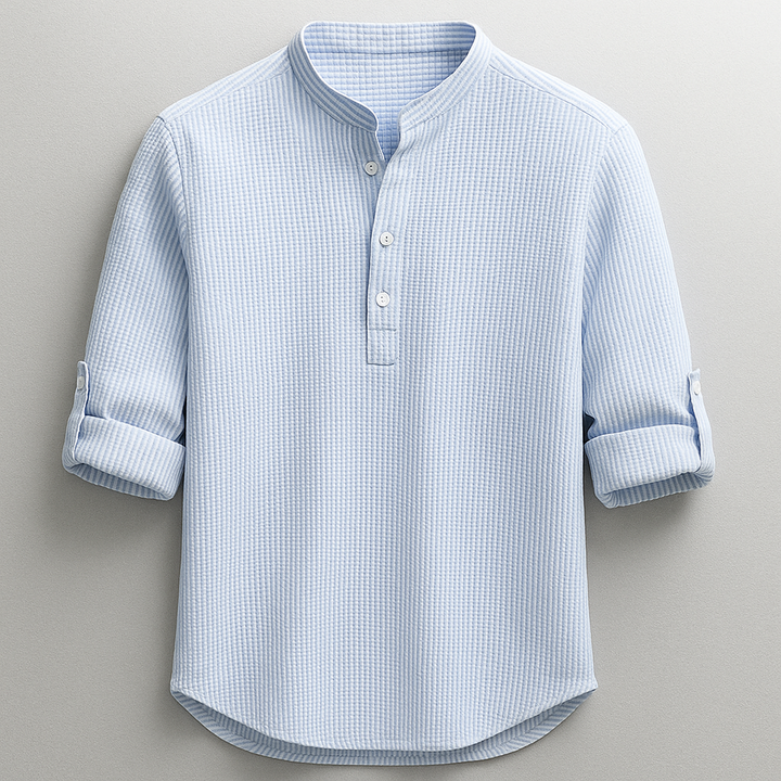 Shon - Camisa De Manga Larga Con Cuello Abotonado Cuello
