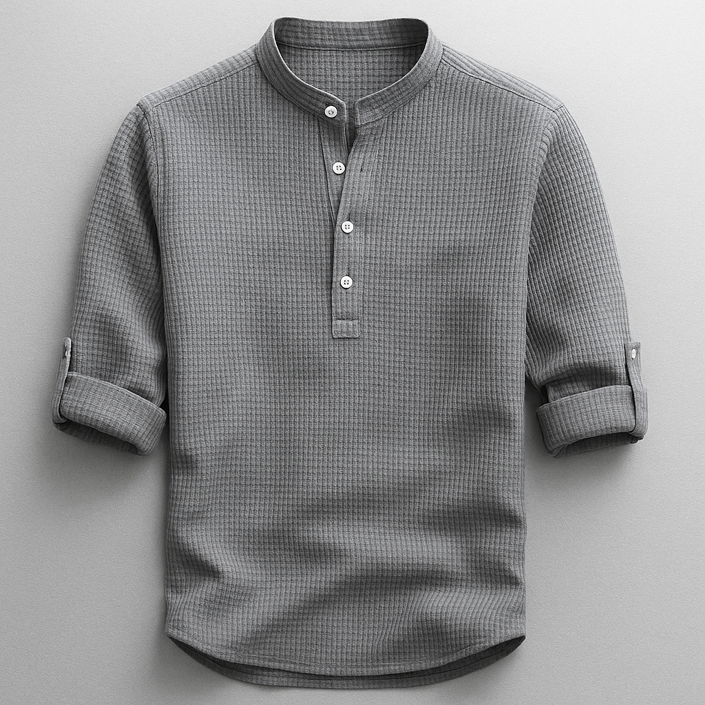 Shon - Camisa De Manga Larga Con Cuello Abotonado Cuello