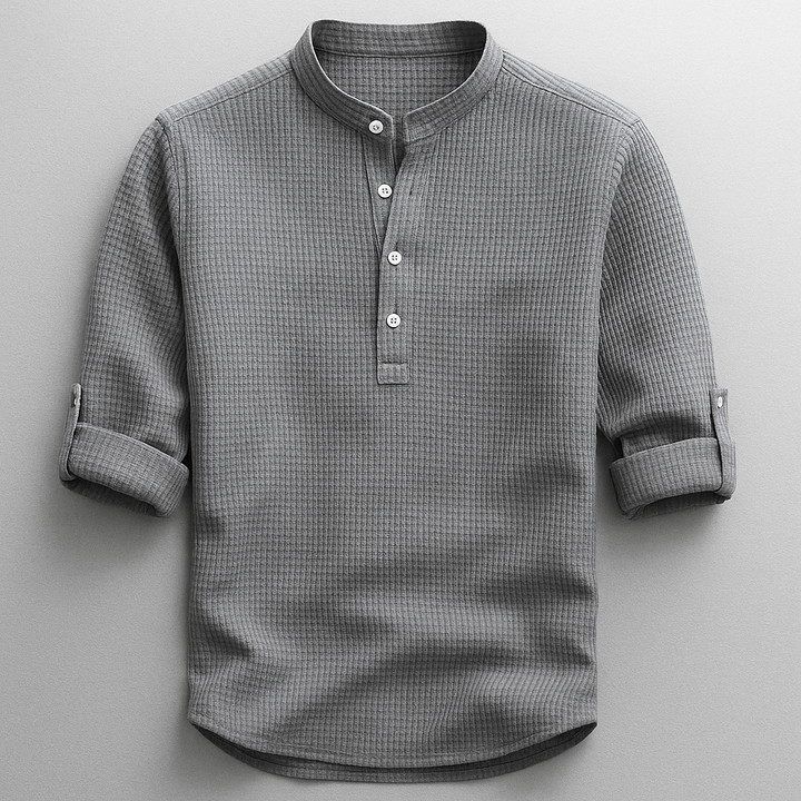 Shon - Camisa De Manga Larga Con Cuello Abotonado Cuello