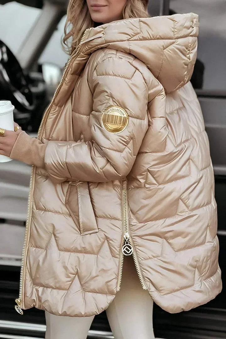 Borislava - Abrigo Acolchado De Invierno Con Capucha