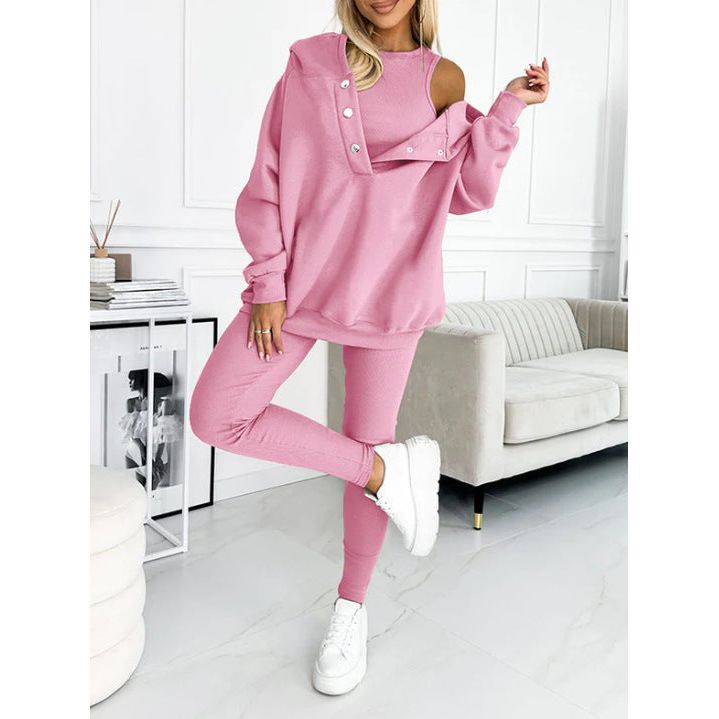 Ulyssa - 3 piezas Sudadera Con Capucha Establecer