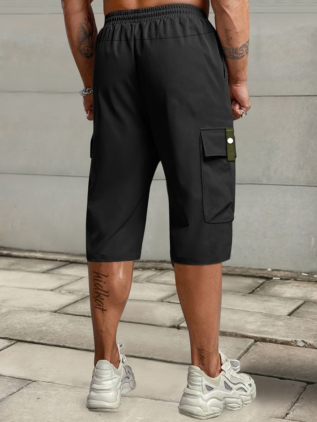 Burkus -  Pantalones Cortos Cargo Informales Con Múltiples Bolsillos